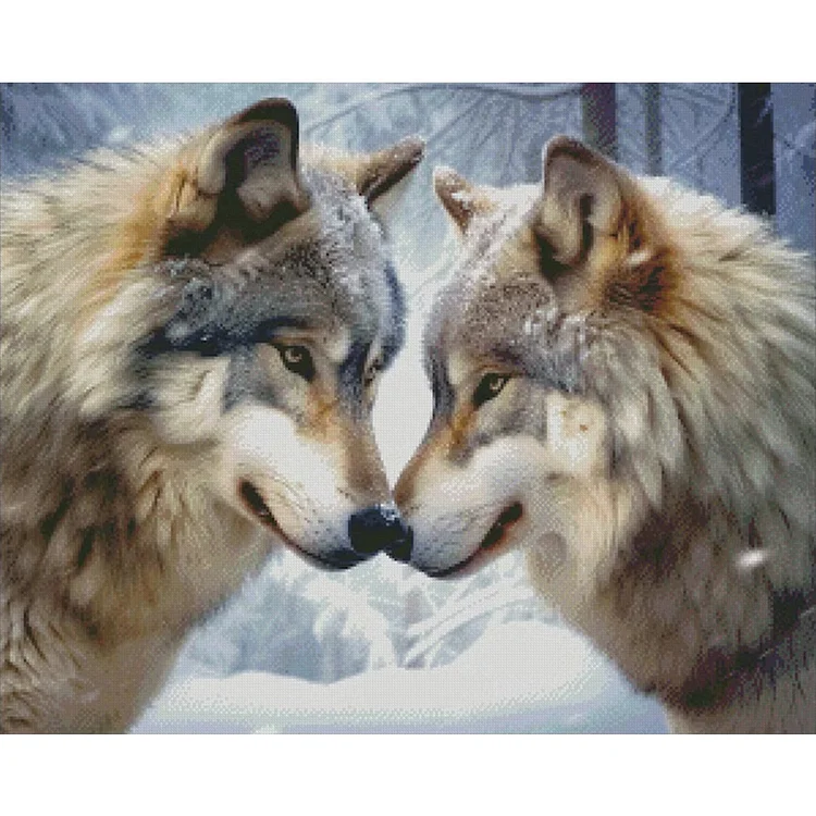 Full Round Drill Diamond Painting -Wolf Couple - 50*40cm