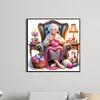 Vieille dame tricot fil-pleine ronde diamant peinture-40*40cm