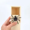 Wooden Box Spider Prank Practical Joke Trick Scare Toy Box Funny Kids Spider Gag