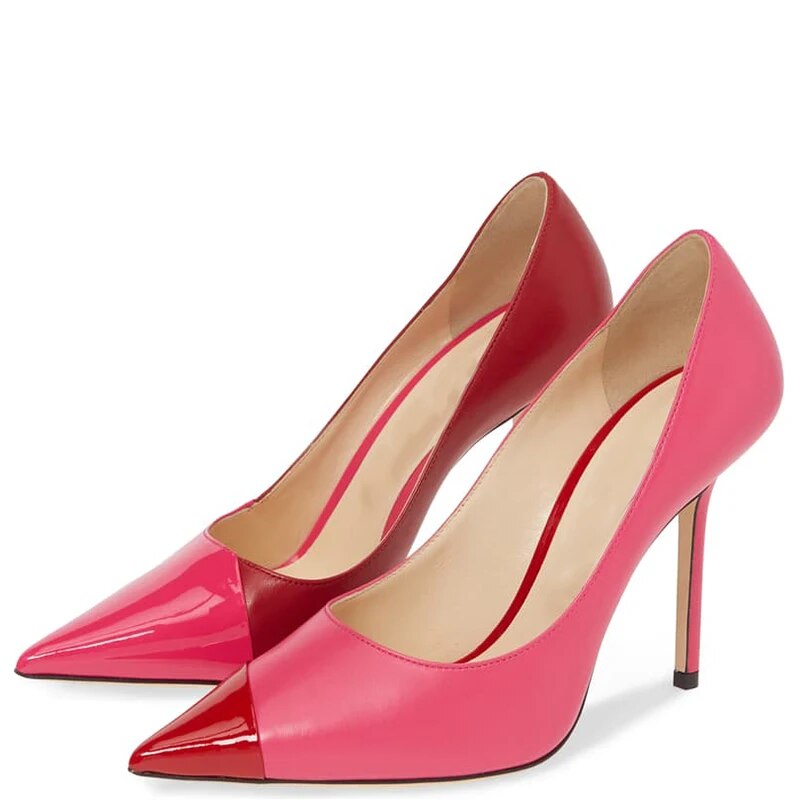 TAAFO Famous White&Black High Stilettos Pointed Toe Thin Heels Pumps Woman For Office Ladies Shoes 