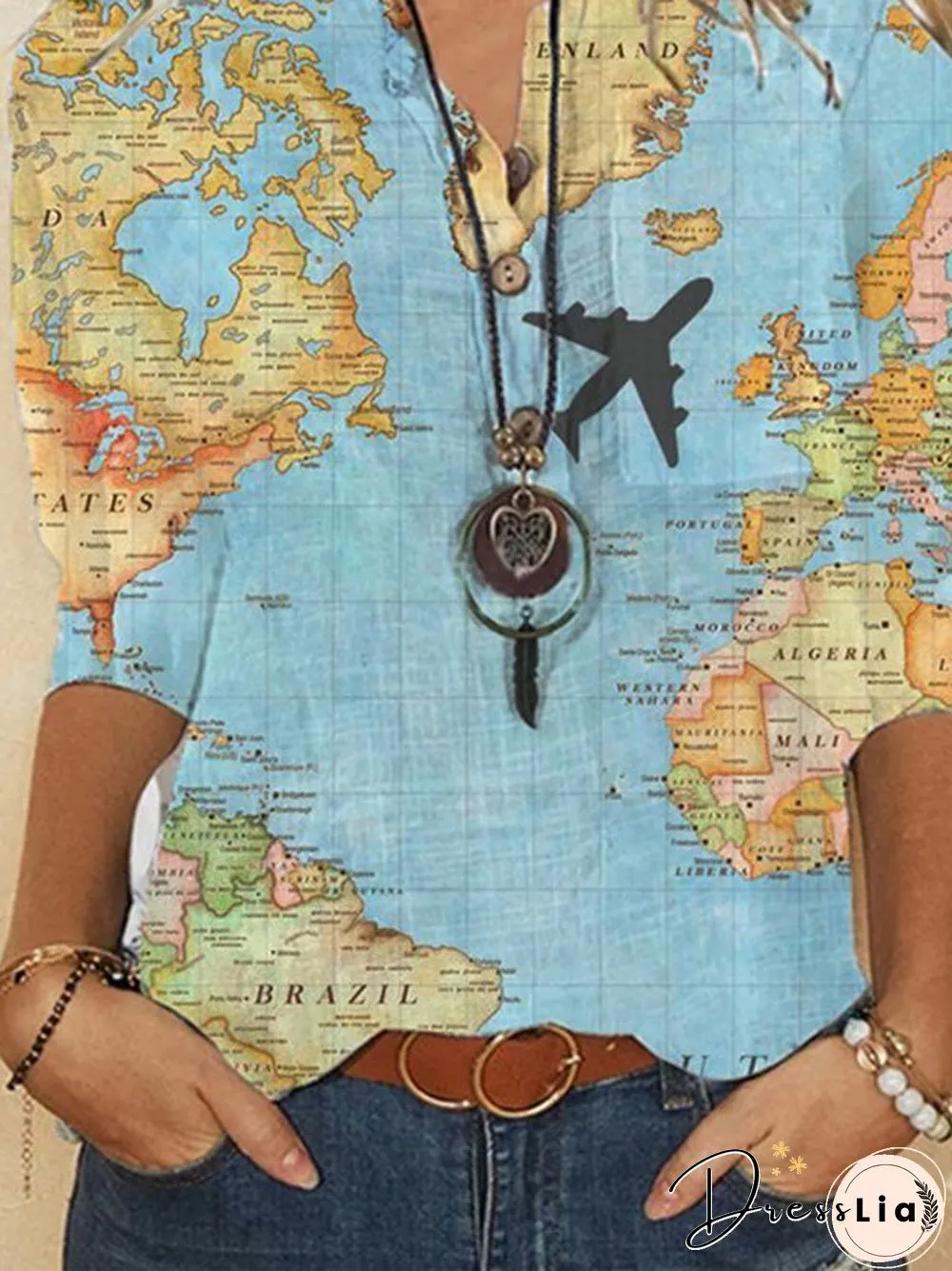 Half Sleeve Casual Printed Tops