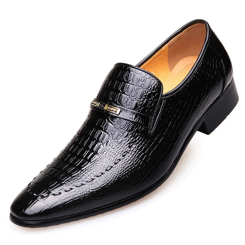 Elegant 2022 Crocodile Dress Shoes High Quality Business Leather Slip On Footwear Formal Shoes For Wedding Party