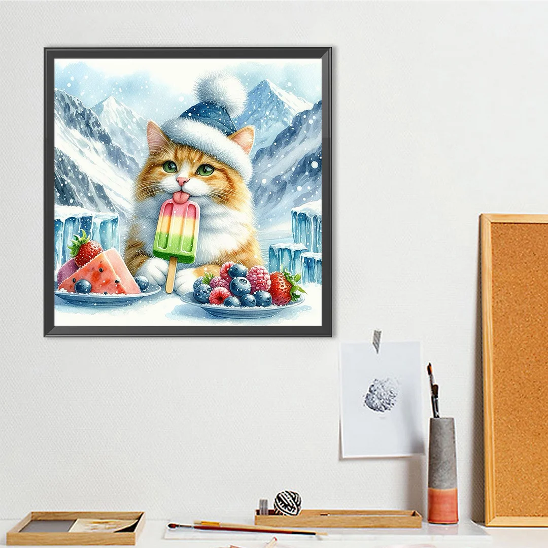 Diamond Painting - Full Round Drill - Cat(Canvas|Canvas|40*40cm)