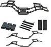 AMK RC Frame Chassis Kit for 1/10 RC Rock Crawle, Gen2 Carbon Fiber LCG Chassis Rails Kit, 72g Lightweight Thickened Cheater Rigs Frame Rails for 1/10 RC Rock Crawler Axial SCX10 (Gen2 LCG Chassis Kit)