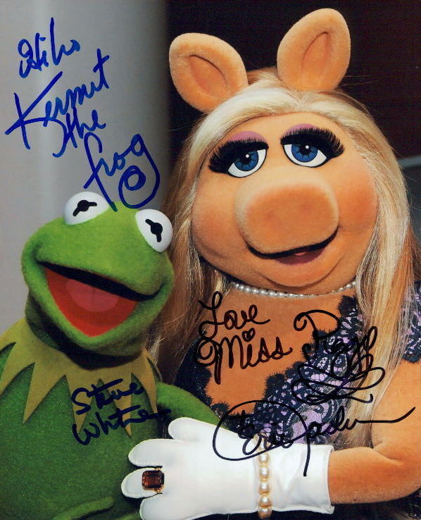 The Muppets (Eric Jacobson & Steve Whitmore) signed 8x10 Photo Poster painting