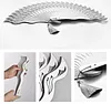 Chinese Style Fine Steel Ancient Fan Hollow Iron Fan Self-defense Kung Fu Tai Chi Portable Adult Metal Stainless Steel Folding fan