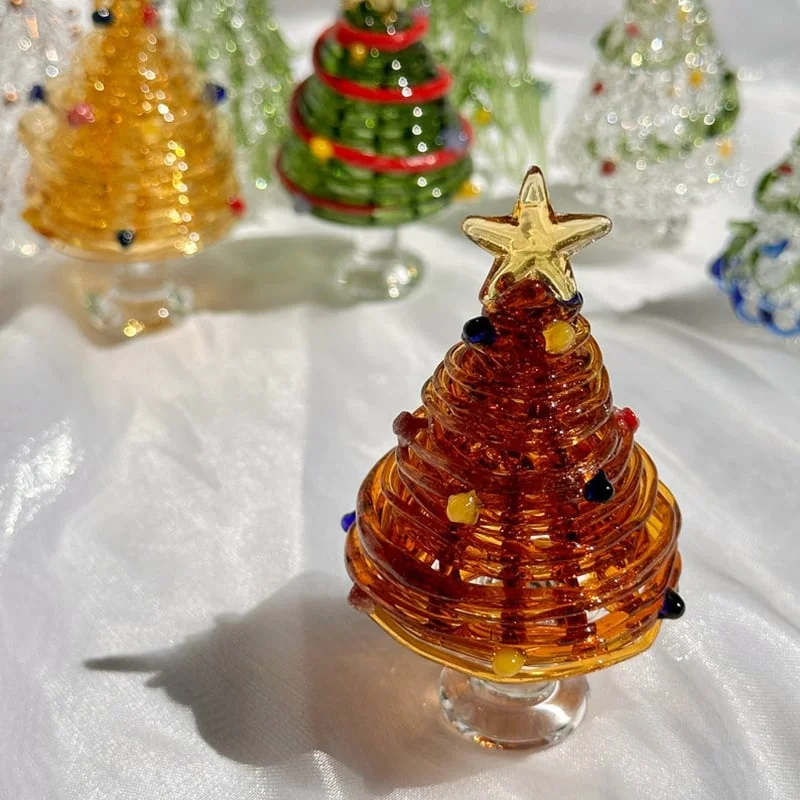 🔥LAST DAY 70% OFF - 🎁Handmade Glass Christmas Tree Statue