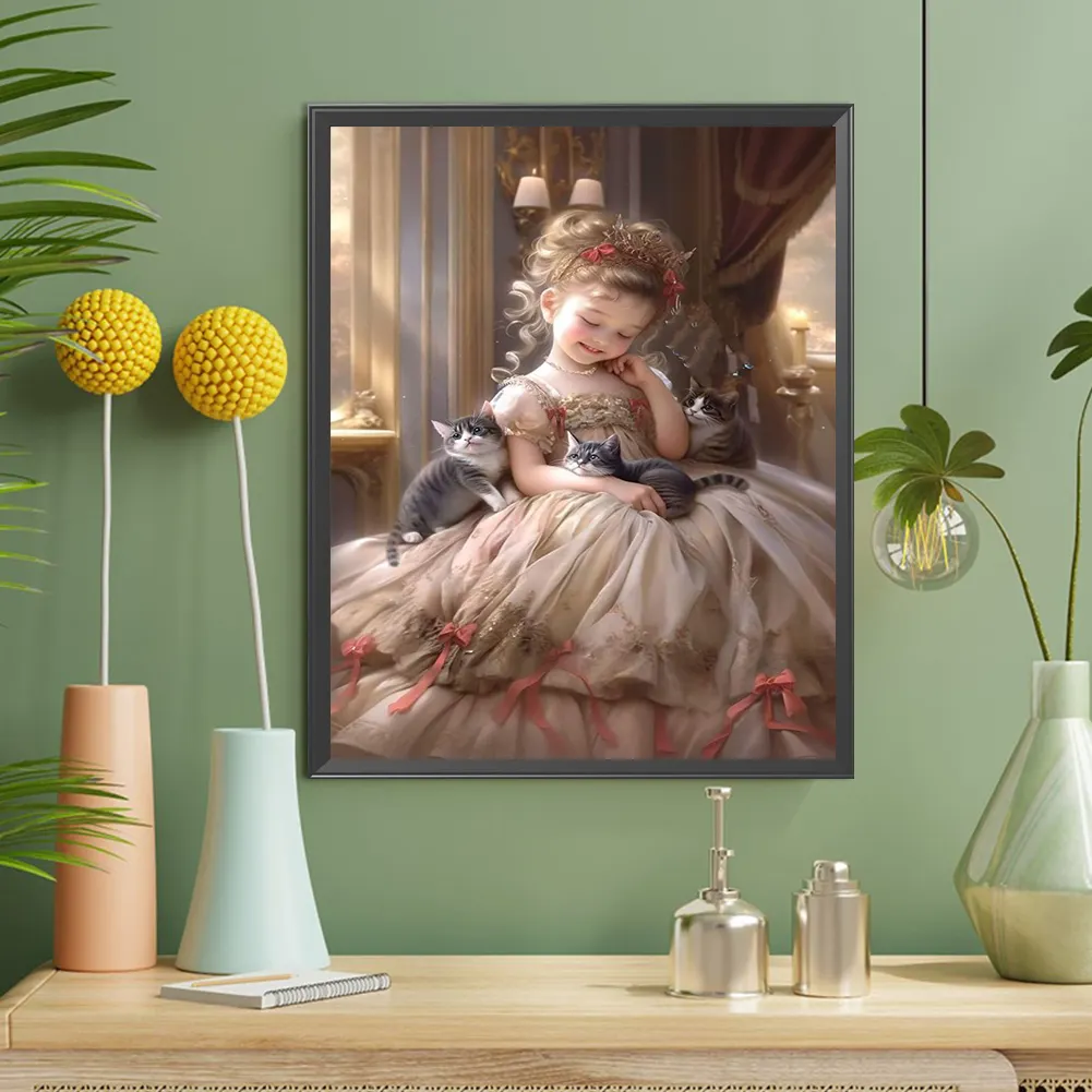 Full Round Diamond Painting 40*50cm - Sweet Girl