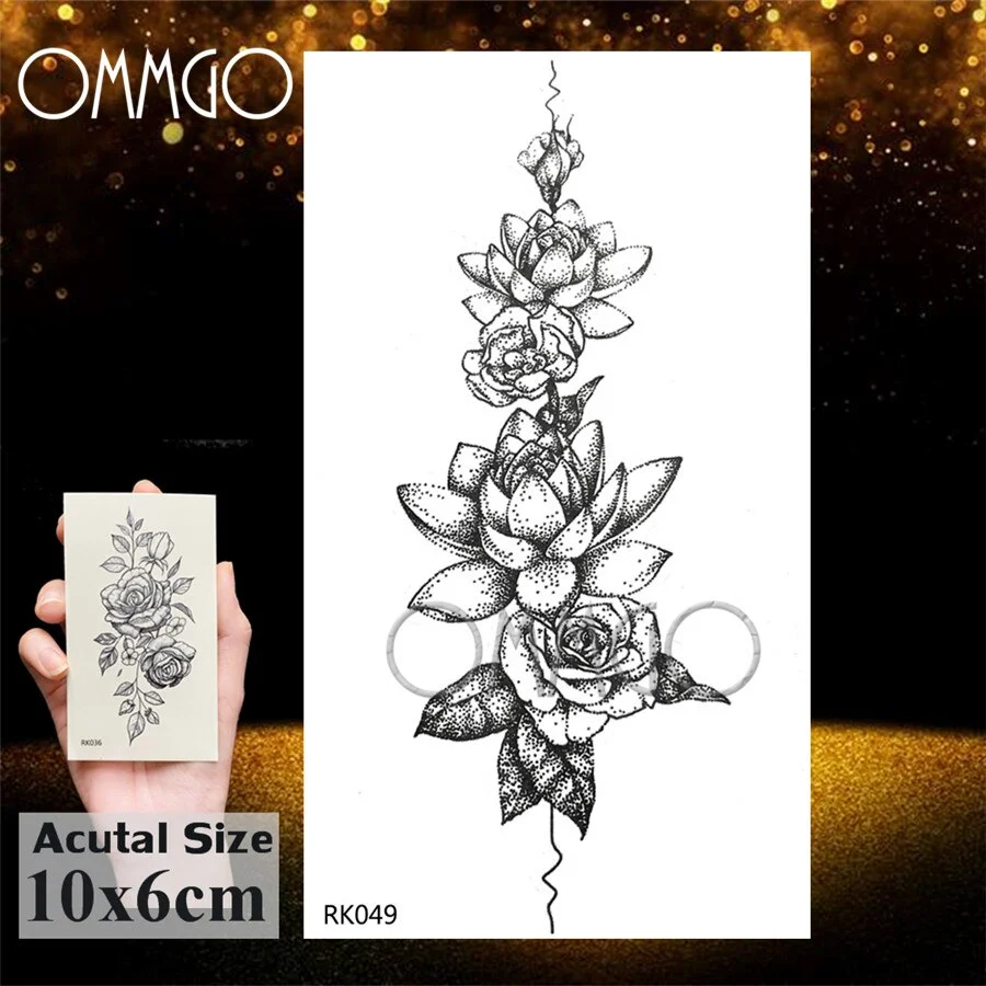 Sdrawing Dream Catcher Butterfly Feather Temporary Tattoos Sticker Black Henna Body Art Arm Fake Tatoos Leaf Sexy Custom Tattoo