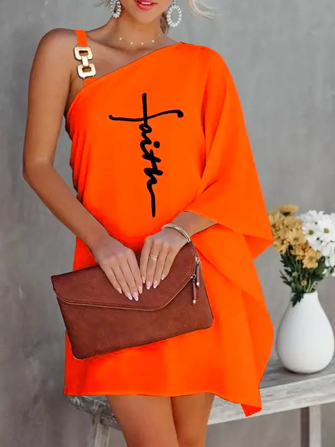 Casual Text Letters Dresses