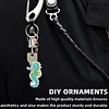15pcs 2D Flat DIY Diamond Painting Keychain Double Sided Drill Keyrings (Animal)