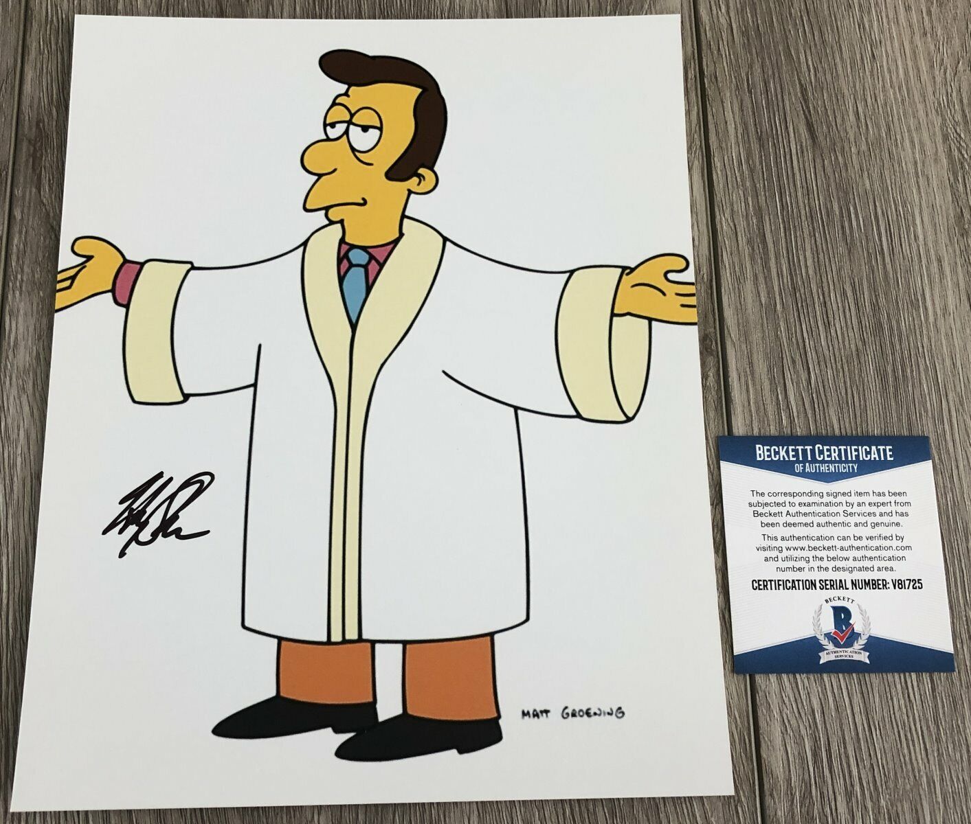 HARRY SHEARER SIGNED THE SIMPSONS REVEREND LOVEJOY 8x10 Photo Poster painting wPROOF BECKETT COA