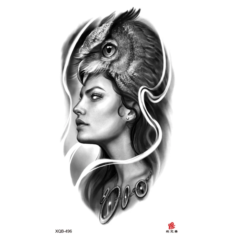 Sdrawing Full-arm Waterproof Tattoo Sticker Symbol Totem Animal Skeleton Small Arm Tattoo Sticker