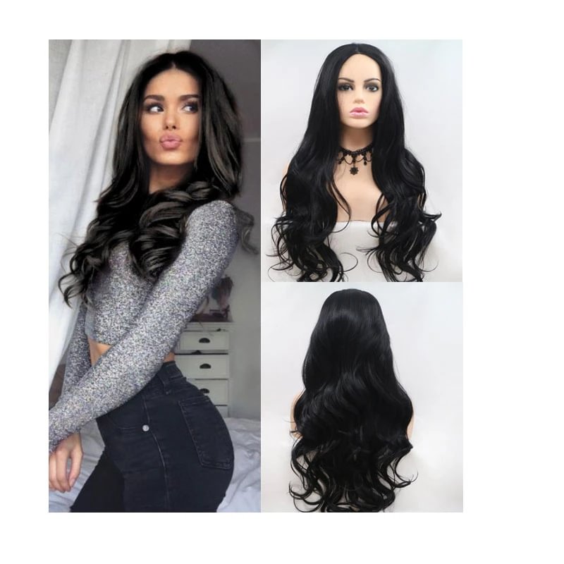 2021 Black Wave Mini Lace Front Wigs-elleschic