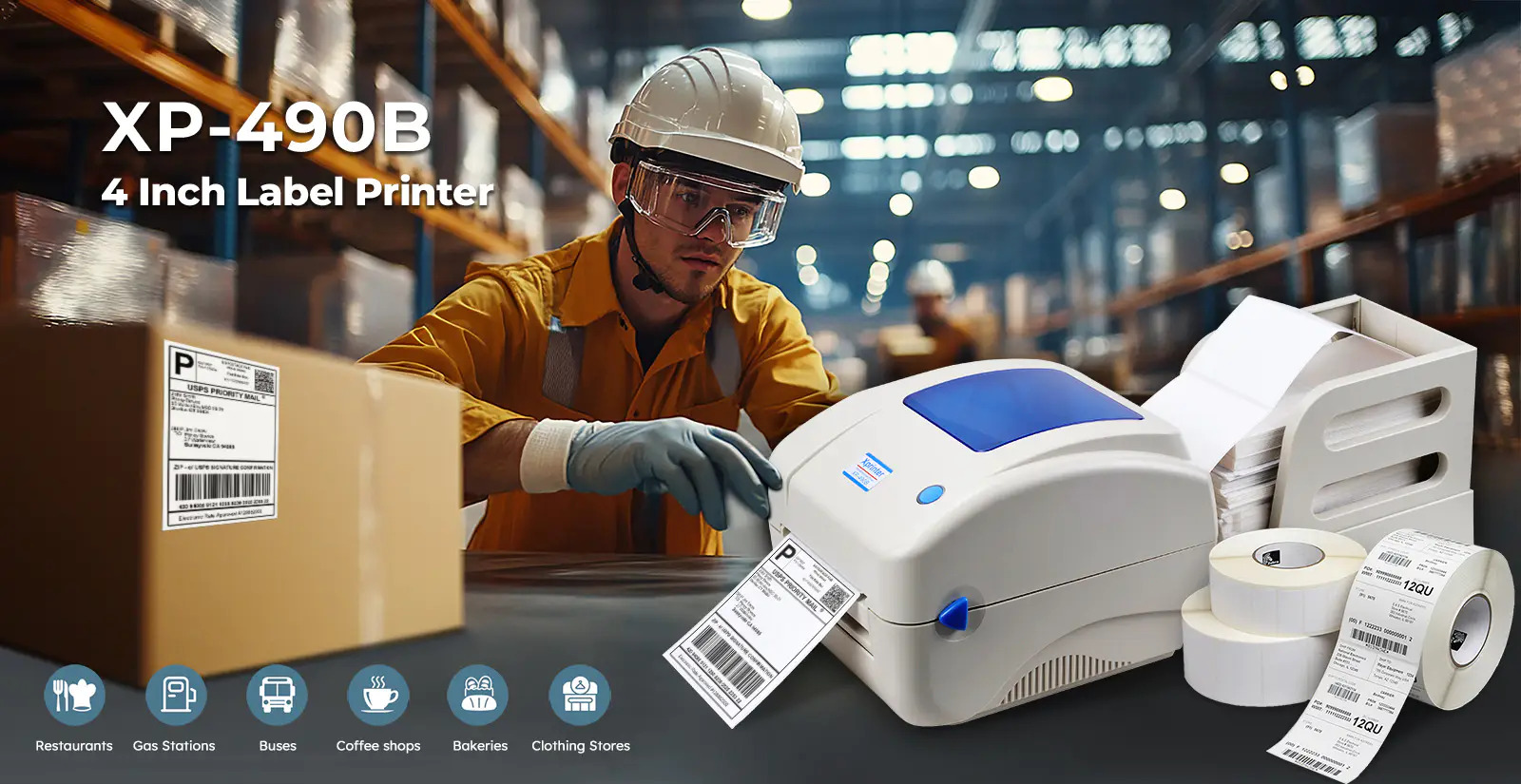 XP-490B 4inch Label Printer