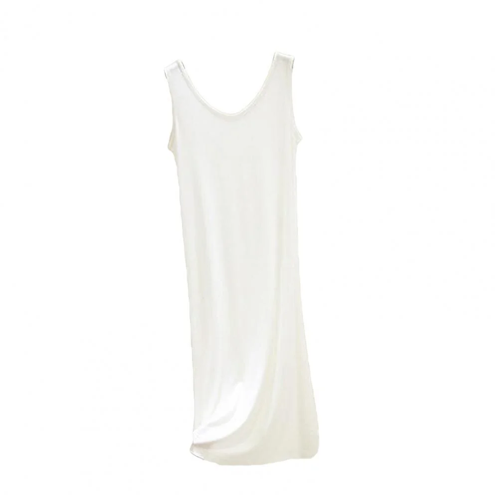 Modal Woman Dress V Neck A-Line Slip Underdress Bottoming Tank Dress Straight Petticoat Woman Intimates Nightdress Sleepwear