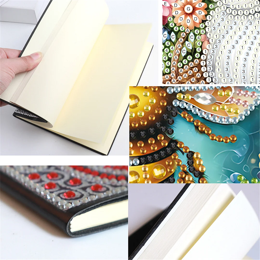 2pcs Bee Partial DIY 50 Pages A5 Diamond Painting Notebook for Study Drawing