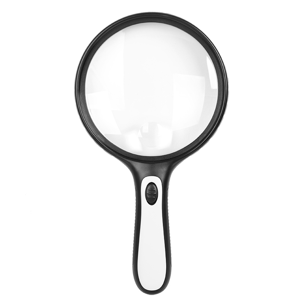 

4 LED Lighted Large Lens Hand Held Magnifying Optical Glass 3X 6X Magnifier, 501 Original