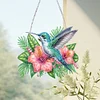 >SALE<Animal Diamond Art Hanging Pendant Diamond Painting Home Decor (Flower Bird)