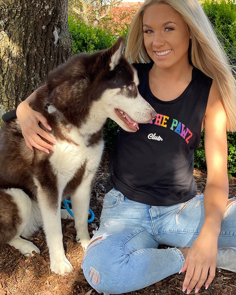 Save the Pawz Club Black Muscle Tank