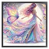 Colorful Butterfly Girl-11CT Stamped Cross Stitch 40*40cm