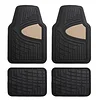 FH Group Automotive Floor Mats - Heavy-Duty Rubber Floor Mats for Cars, Universal Fit Full Set, Climaproof Floor Mats, Trimmable Floor Mats for Most Sedan, SUV, Truck Floor Mats Beige