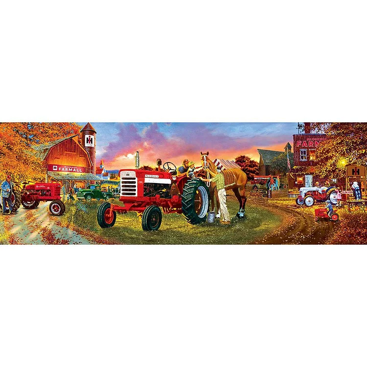 Farm Tractor - Full Round Drill Diamond Painting - 90x30cm(Canvas)