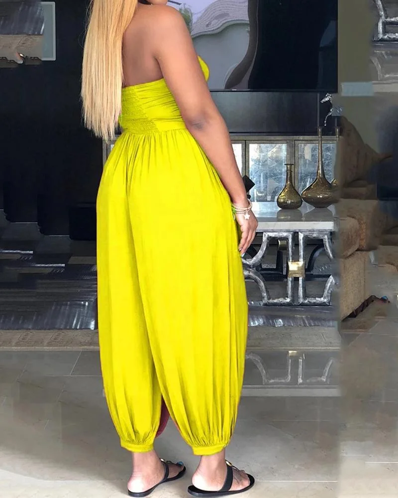 Halter Deep V-neck Jumpsuit