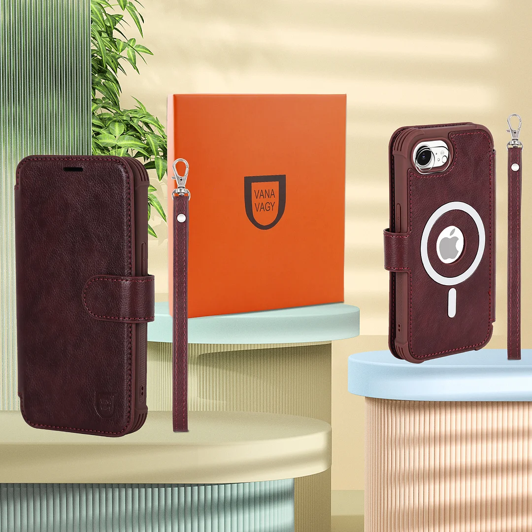 VANAVAGY Compatible for iPhone 16e Wallet Case for Magsafe Wireless Charging