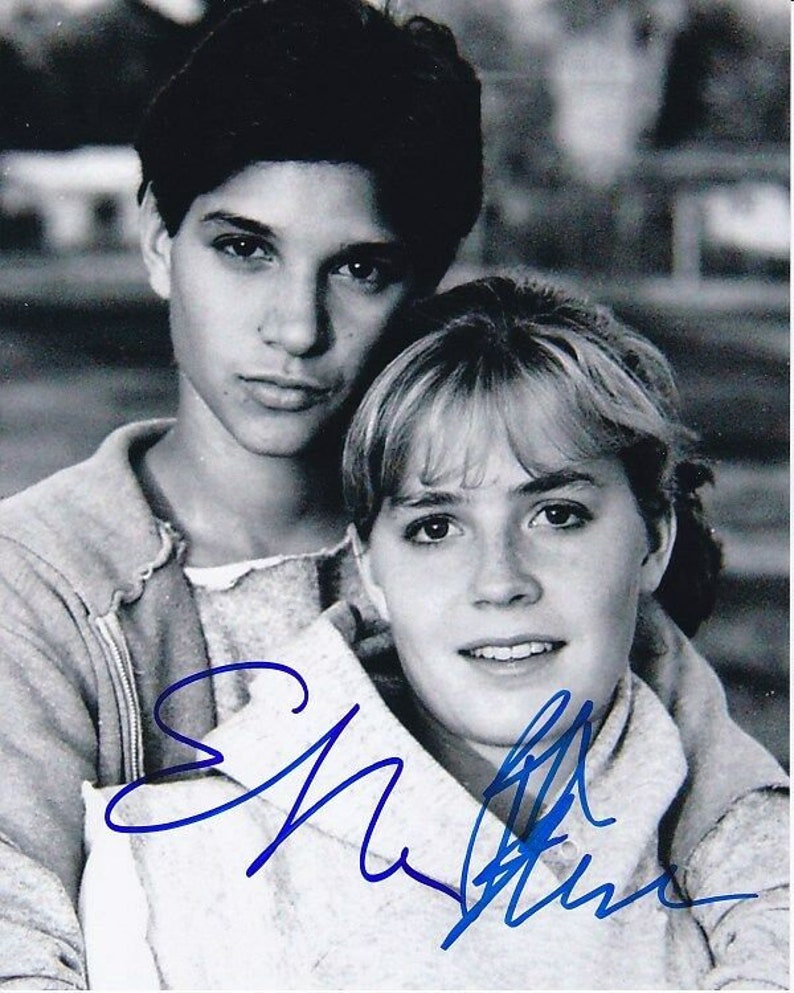 Ralph macchio and elisabeth shue signed the karate kid 8x10 Photo Poster painting