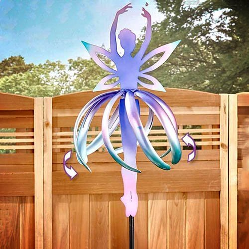 Metal Fairy Ballerina Wind Spinner