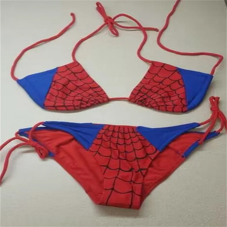 Spider Superhero Sexy Bikini Cosplay Costumes Swimwear Set