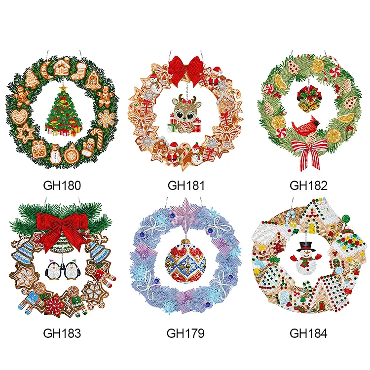 DIY Merry Christmas Diamond Art Painting, LED Lamp Special Shaped Crystal  Wreath Mosaic Kits for Home Wall Decor Gift Adults and Kids
