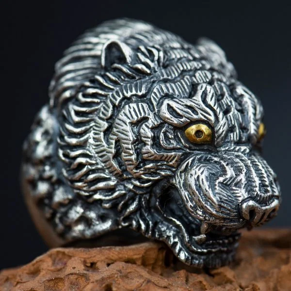 Sterling Silver Handmade Tiger Ring