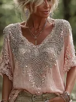 Women's Retro Viking Celtic Knot Pattern Casual T-shirt