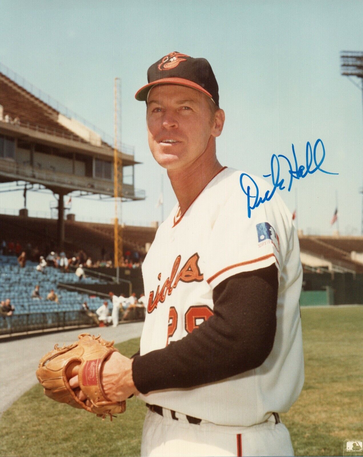 Dick Hall Baltimore Orioles Hand Signed Autograph 8x10 Photo Poster painting