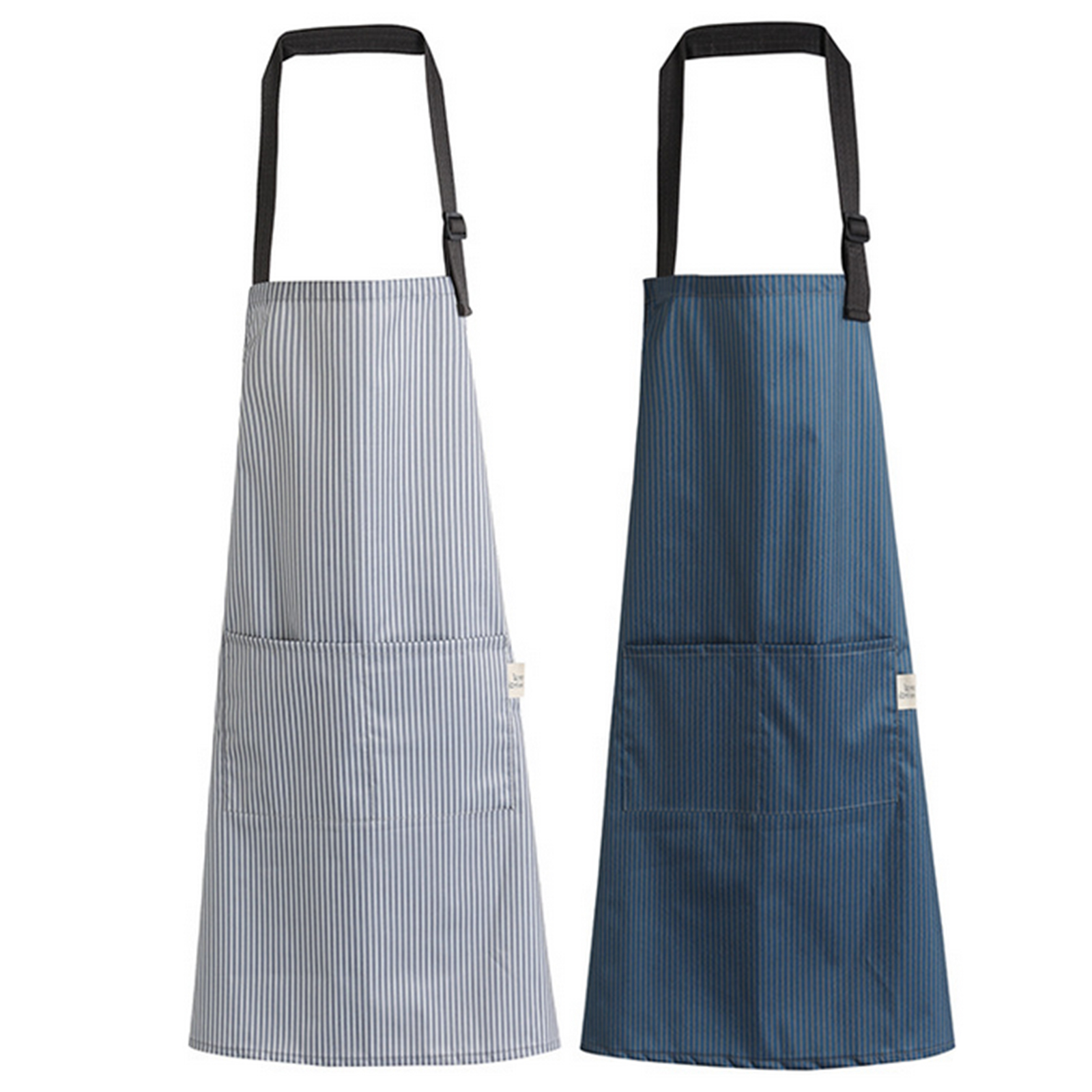 

Adjustable Bib Aprons, Waterproof with Front Pockets, Kitchen (Stripe, 1pc), Blue, 501 Original