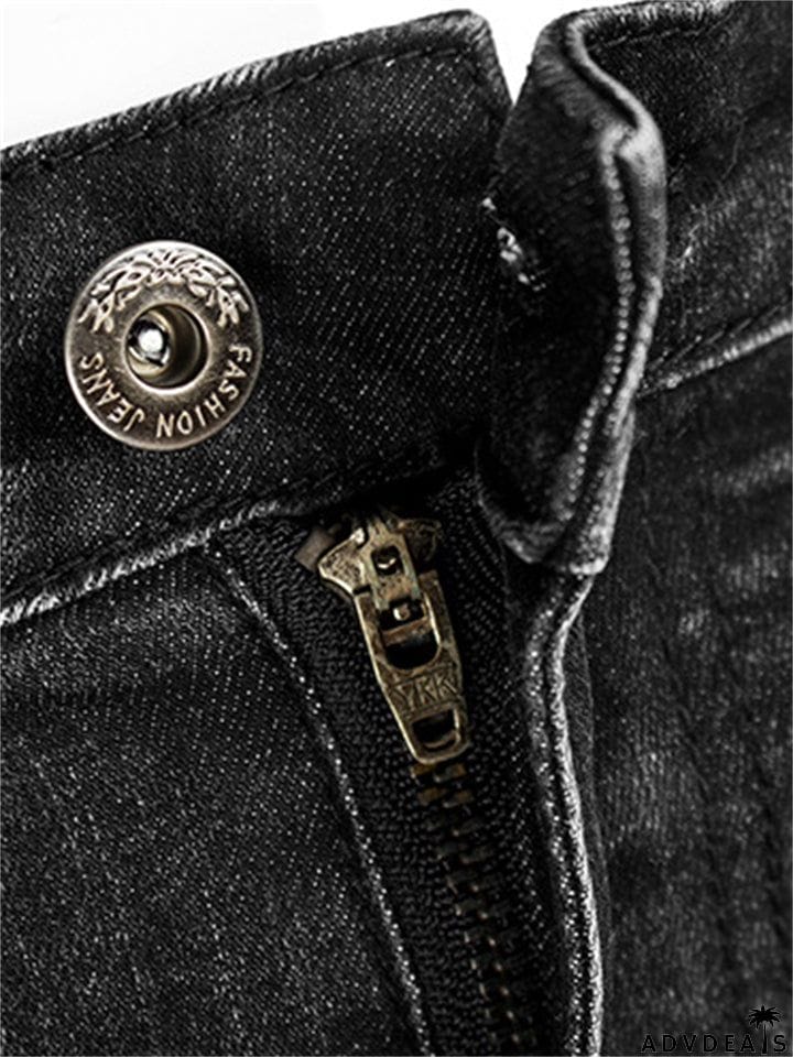 Youth Street Style Slim Fit Stretchy Ripped Denim Jeans for Women