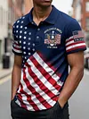 America 250th Anniversary American 1776-2026 Shirt Breathable Stylish Printed Polo Shirt Multi-Purposes Versatile Patriotic Polo Shirt for Friends Family Patriotic Compatriots
