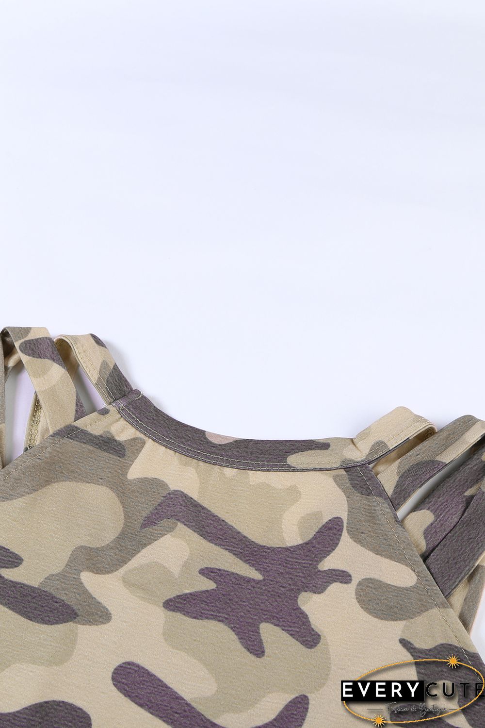 Blank Apparel - Camo Crisscross Shoulder Tank