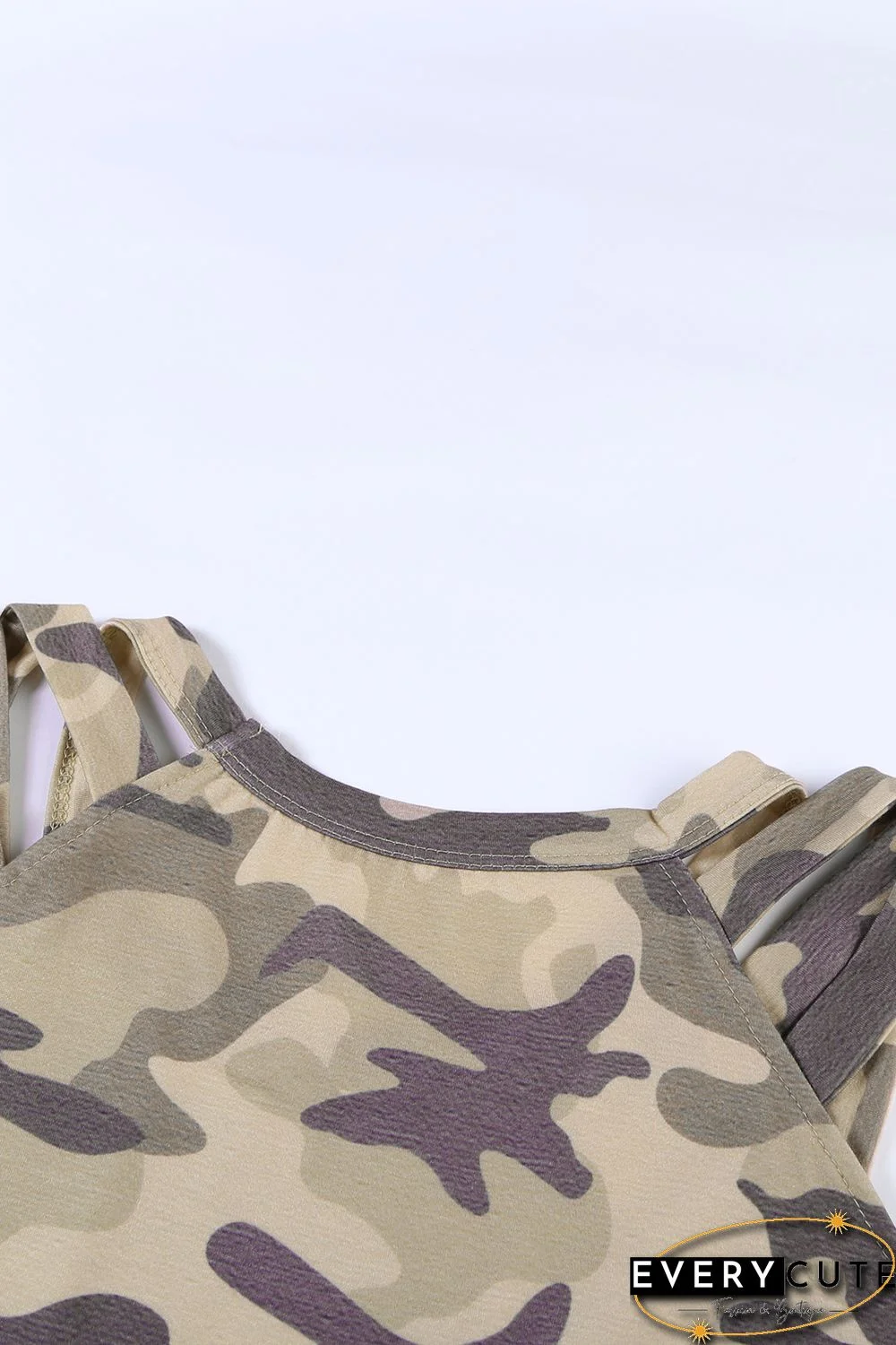 Blank Apparel - Camo Crisscross Shoulder Tank