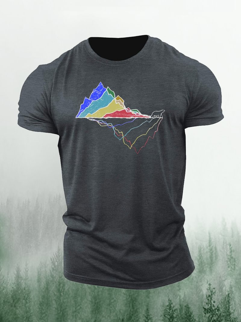 Men's Outdoor Mountain Glacier Short Sleeve Shirt in  mildstyles