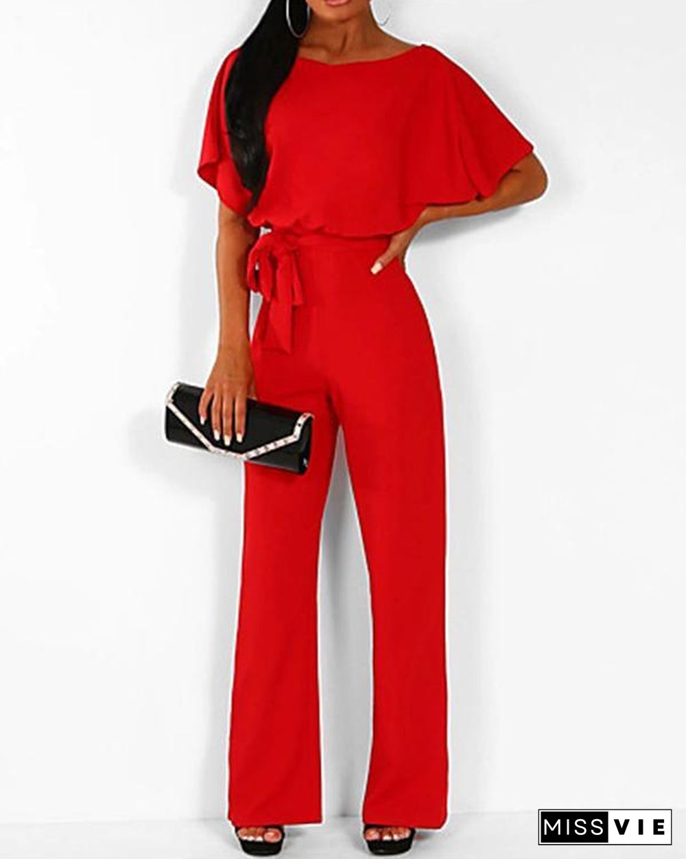 Women's Black Blushing Pink Yellow Jumpsuit