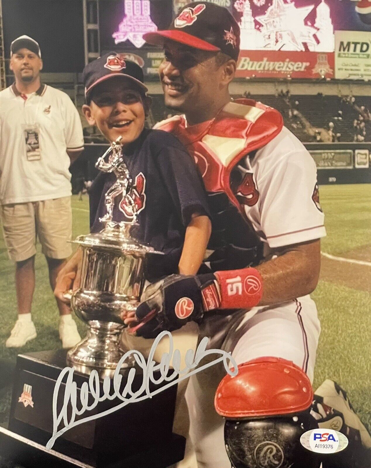 Sandy Alomar Jr Signed Autographed Cleveland Indians 8x10 Photo Poster painting Psa/Dna