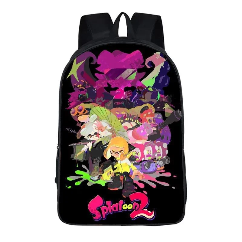 Buzzdaisy Game Splatoon #13 Backpack School Sports Bag For Children Kids Birthday Gift