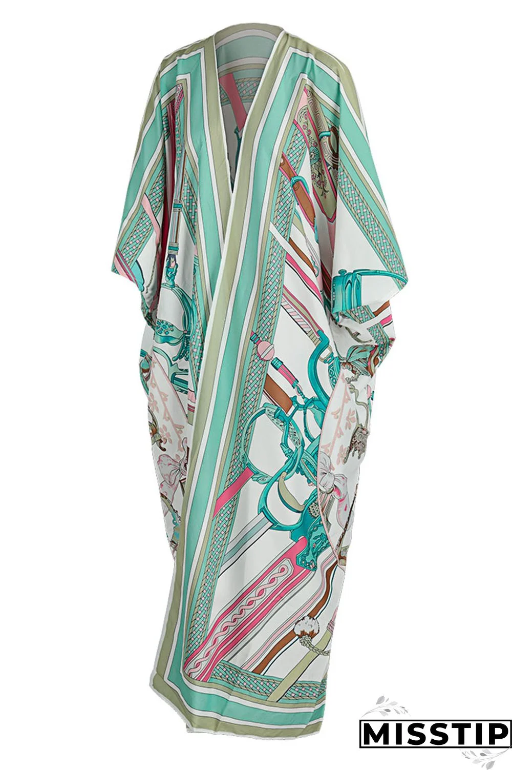 Blue Fashion Casual Print Cardigan Outerwear