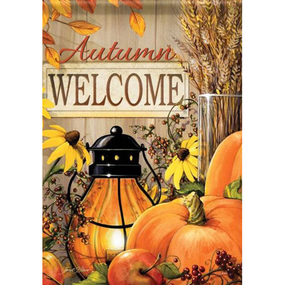 

Pumpkin Letter - Round Drill Diamond Painting - 30*40CM, 501 Original