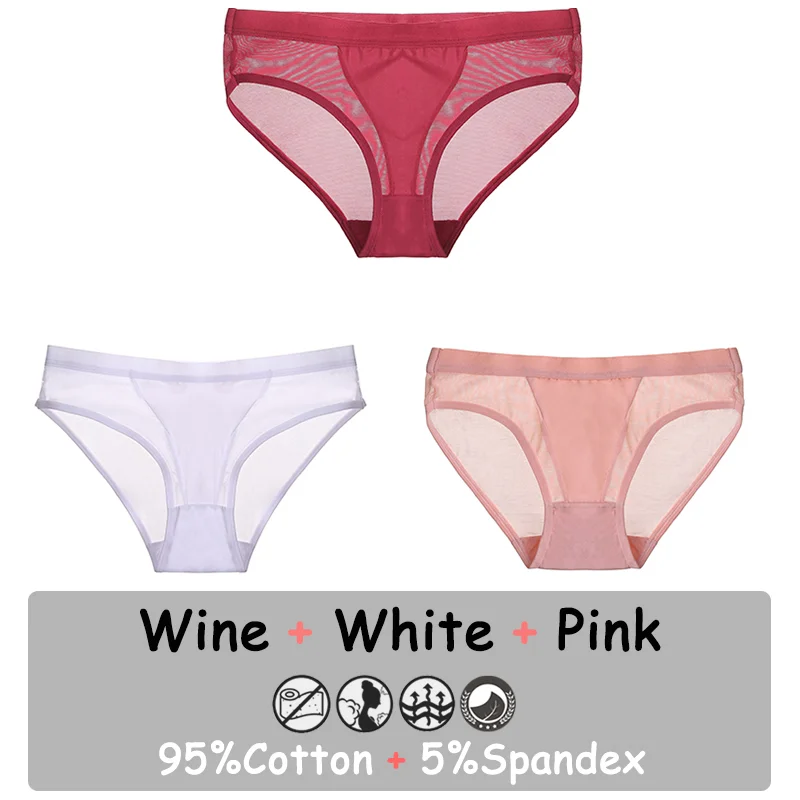 Billionm Seamless Panties Sexy Lingerie Mesh Female Underwear See-Through Underpants Low-Waist Briefs Girls Intimate Pantys