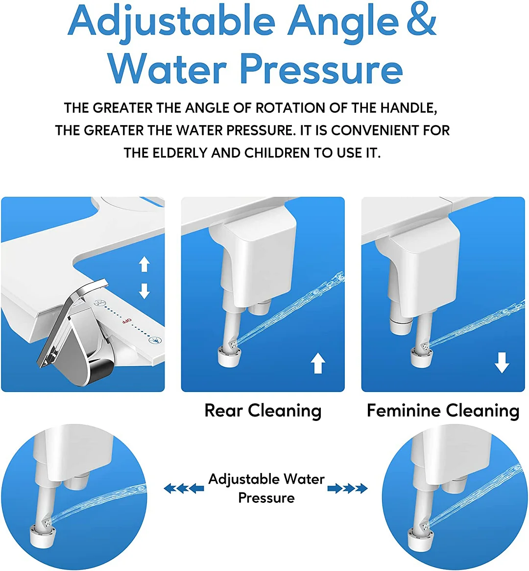 Mini electric bidet for washing buttocks and private parts