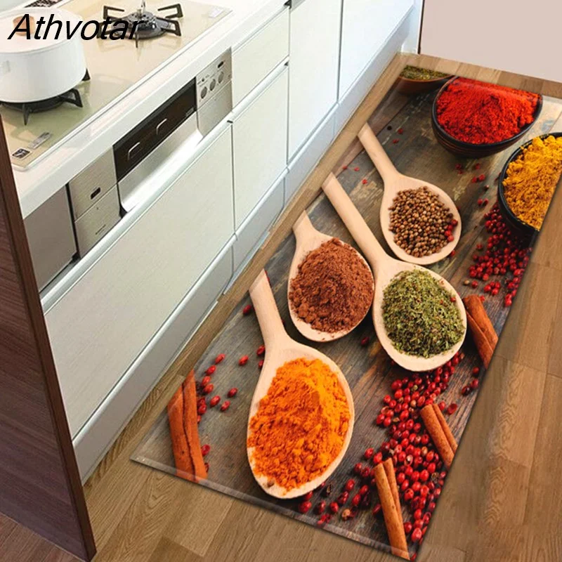 Athvotar Entrance Doormat Home Bedroom Floor Decoration Hallway Mat Balcony Bathroom Anti-Slip Carpet Modern Printing Long Rug